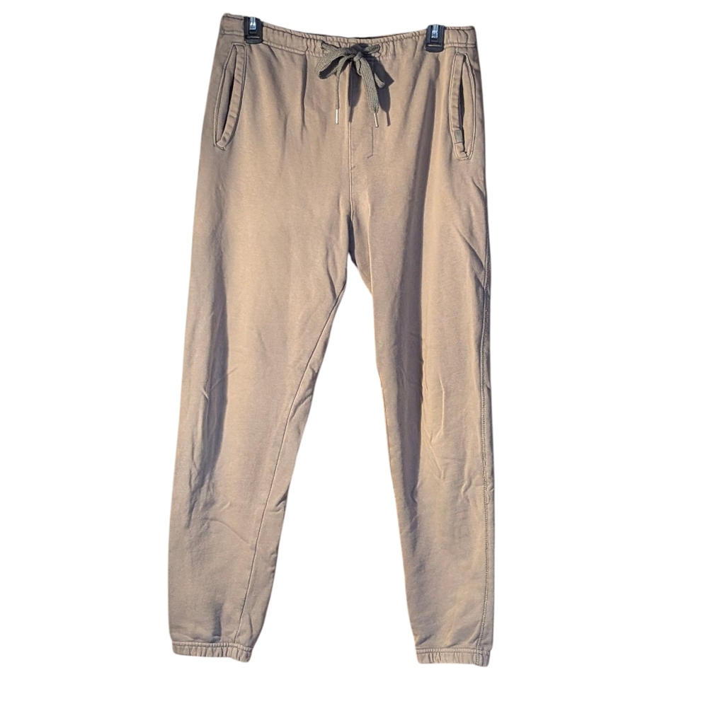 Pull&Bear Men's Beige Joggers Drawstring Casual M Heavy Athletic Athleisure